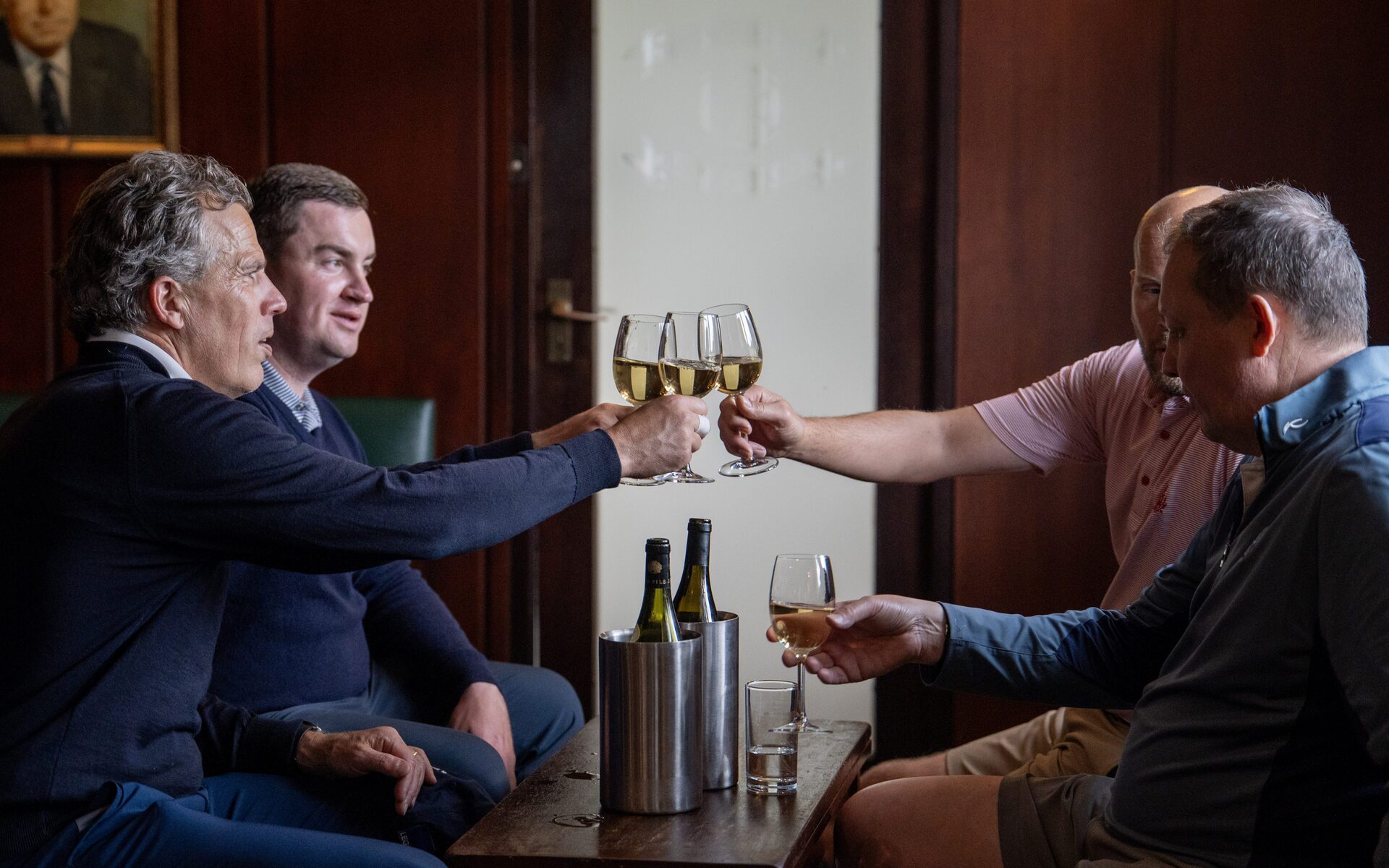 Guests enjoying a glass of wine at Blackwell Golf Club bar